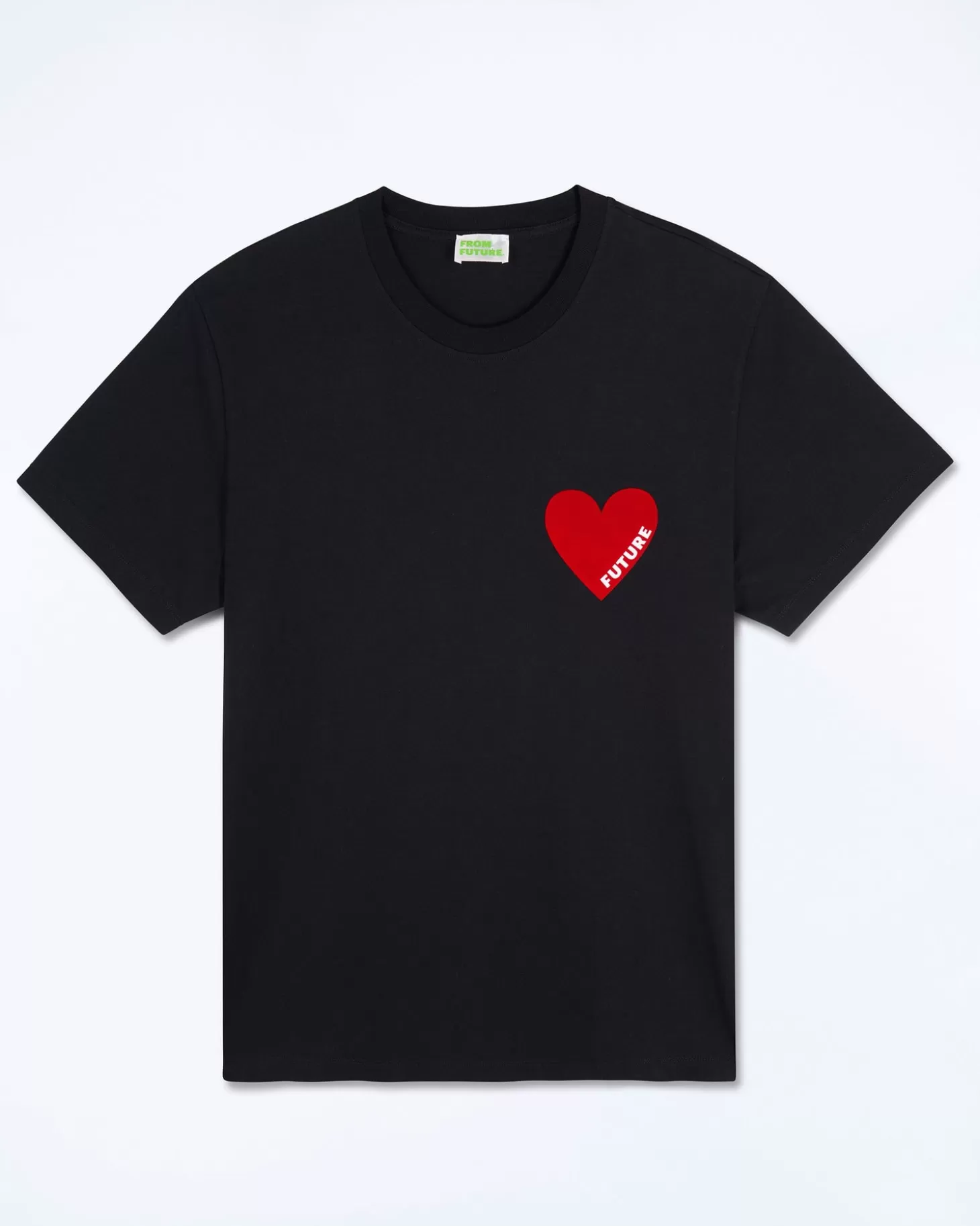 FROM FUTURE Heart Crewneck T-shirt Black Shop