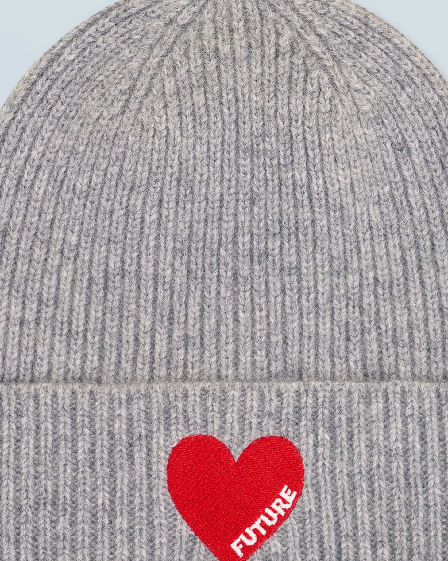 FROM FUTURE Heart Cuffed Beanie Dark Heather Gray Discount