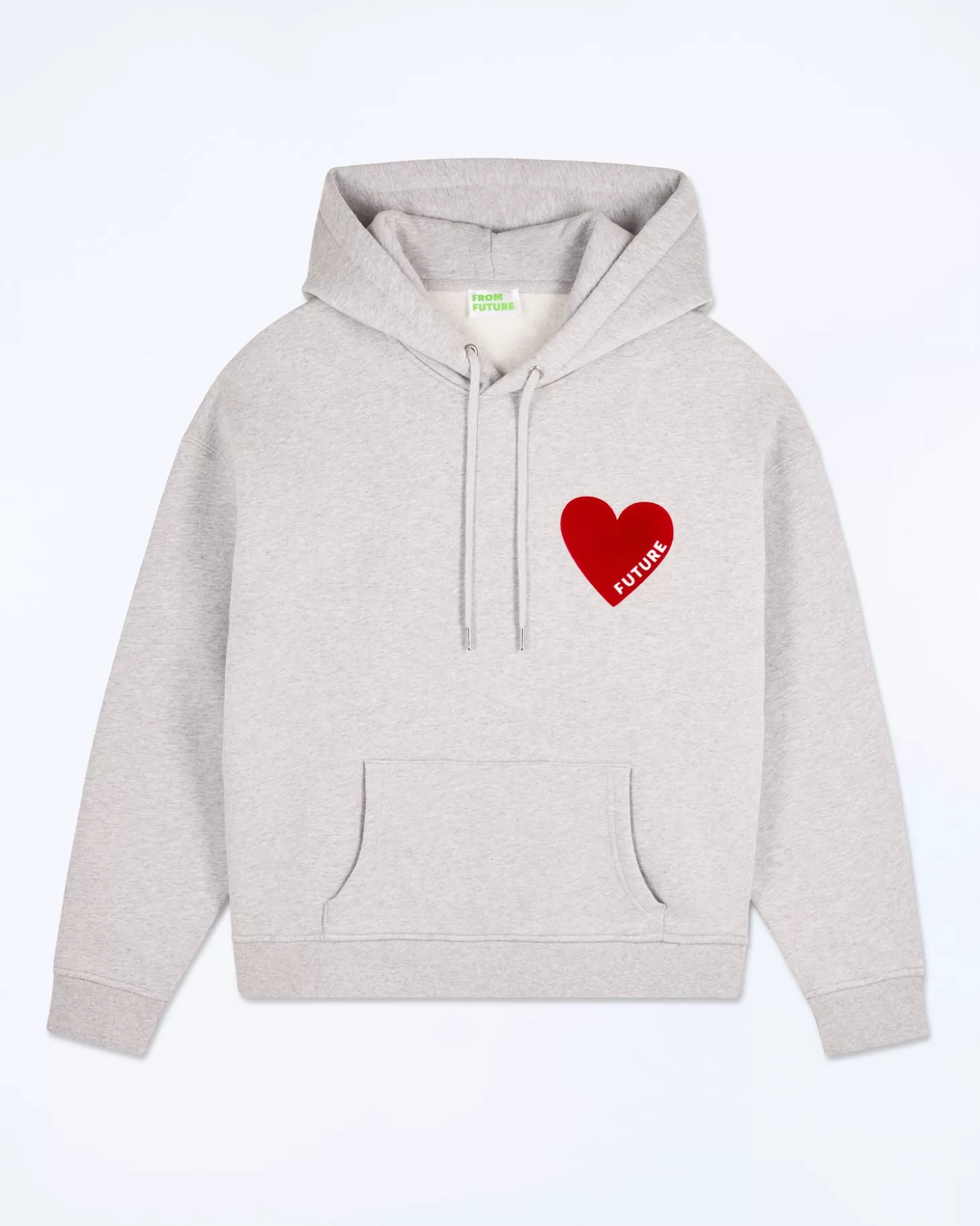 FROM FUTURE Heart Hoodie Sweatshirt Light Heather Gray Store