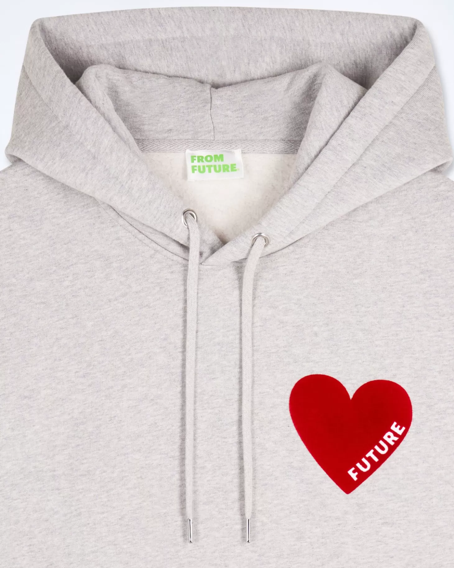 FROM FUTURE Heart Hoodie Sweatshirt Light Heather Gray Store