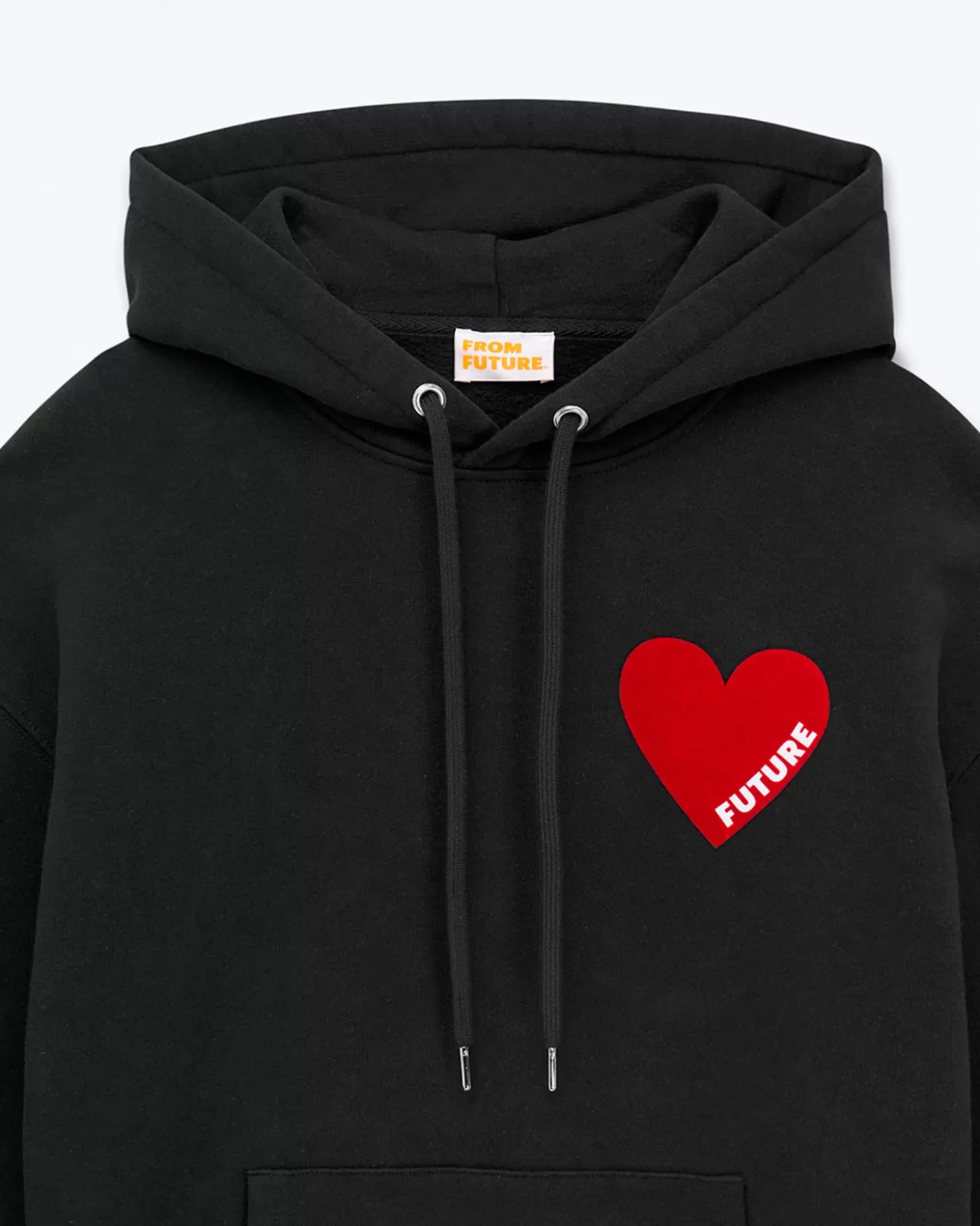 FROM FUTURE Heart Hoodie Sweatshirt Black Clearance