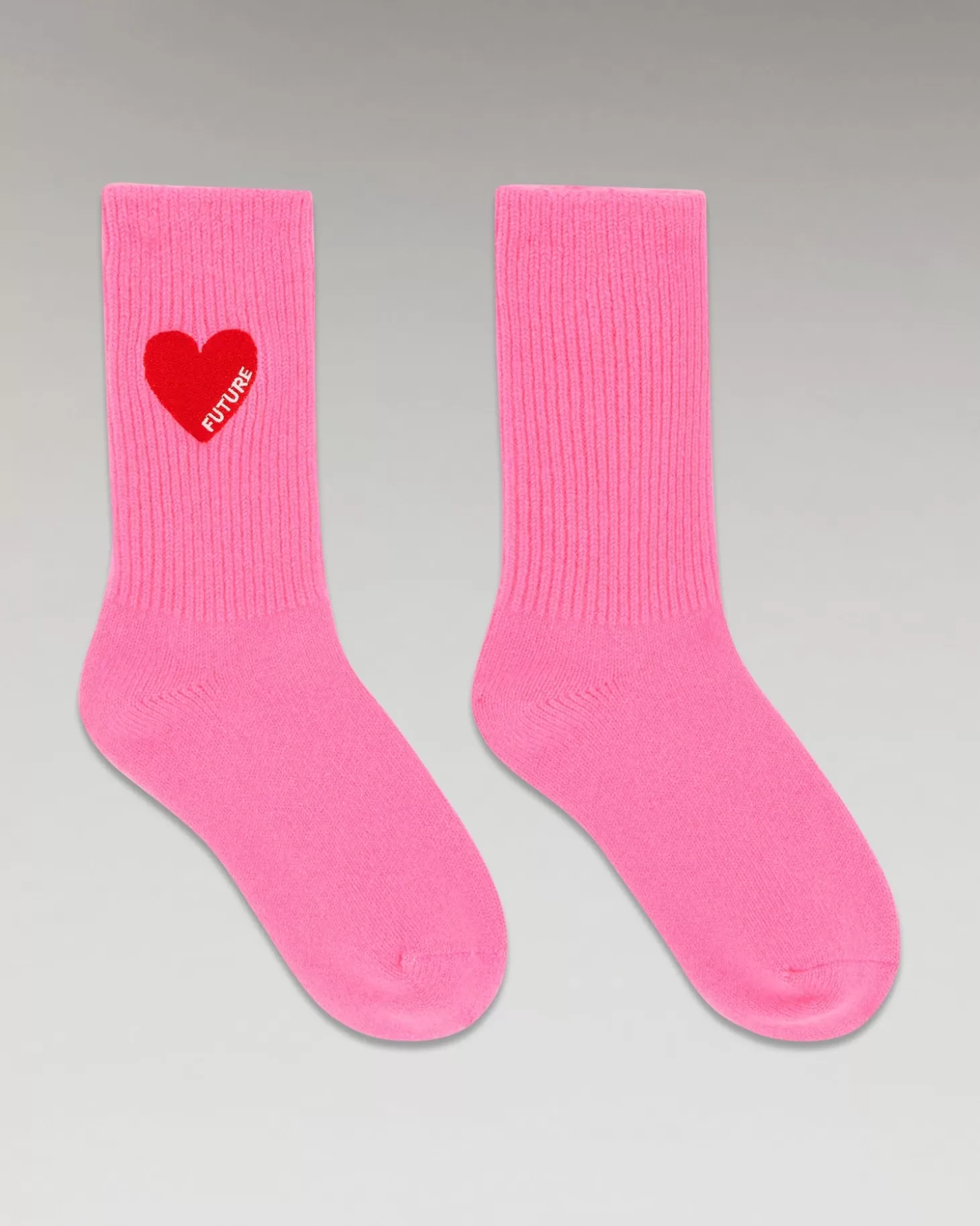 FROM FUTURE Heart Mid-High Socks Sparkle Pink Sale