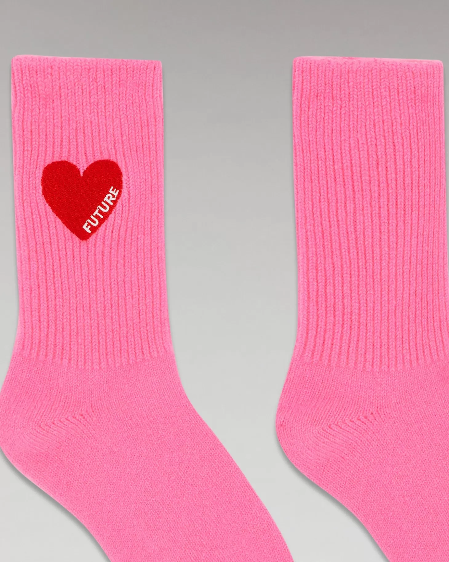 FROM FUTURE Heart Mid-High Socks Sparkle Pink Sale