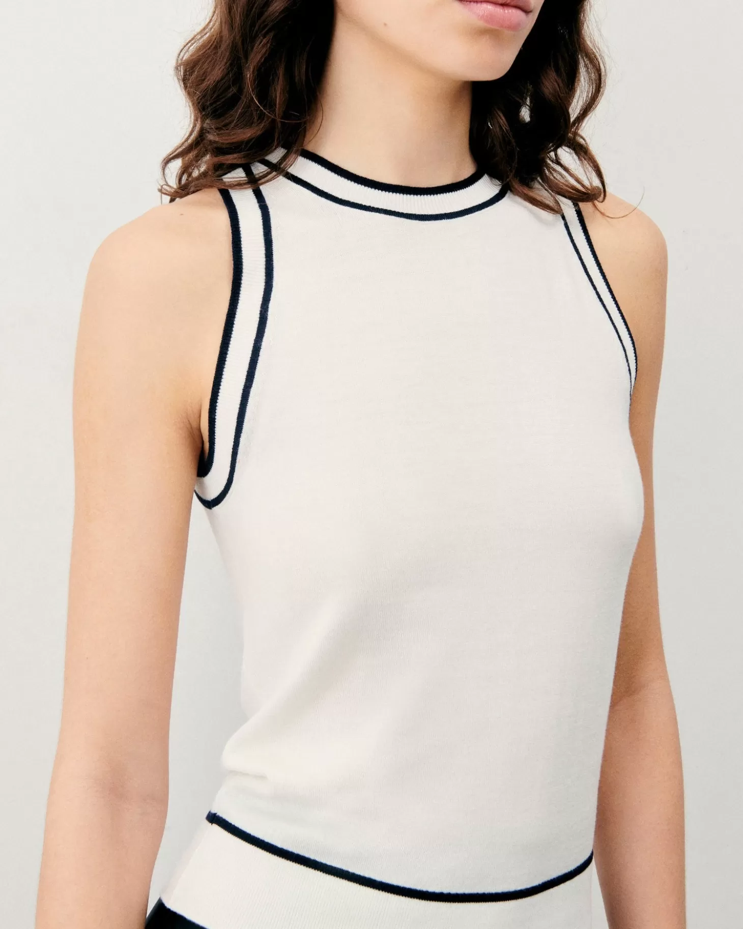 FROM FUTURE Isa Strap Top White Flash Sale