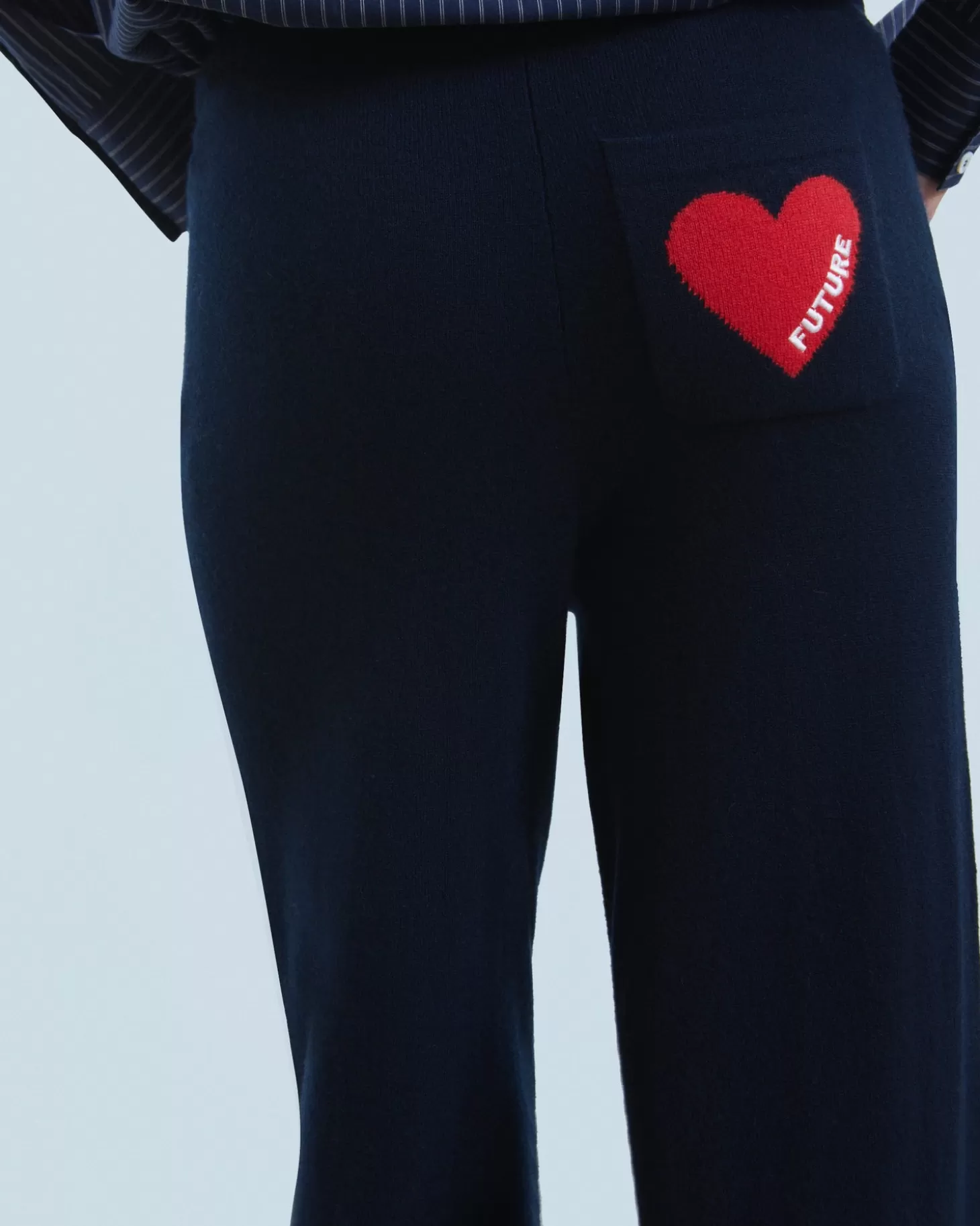 FROM FUTURE Large Jogging Heart Navy Online