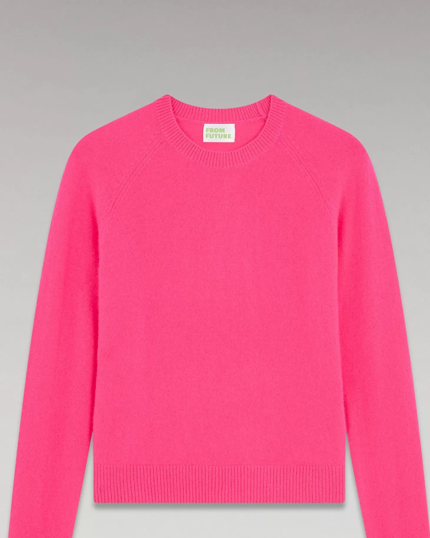 FROM FUTURE Light Crewneck Sweater Winter Fuschia New