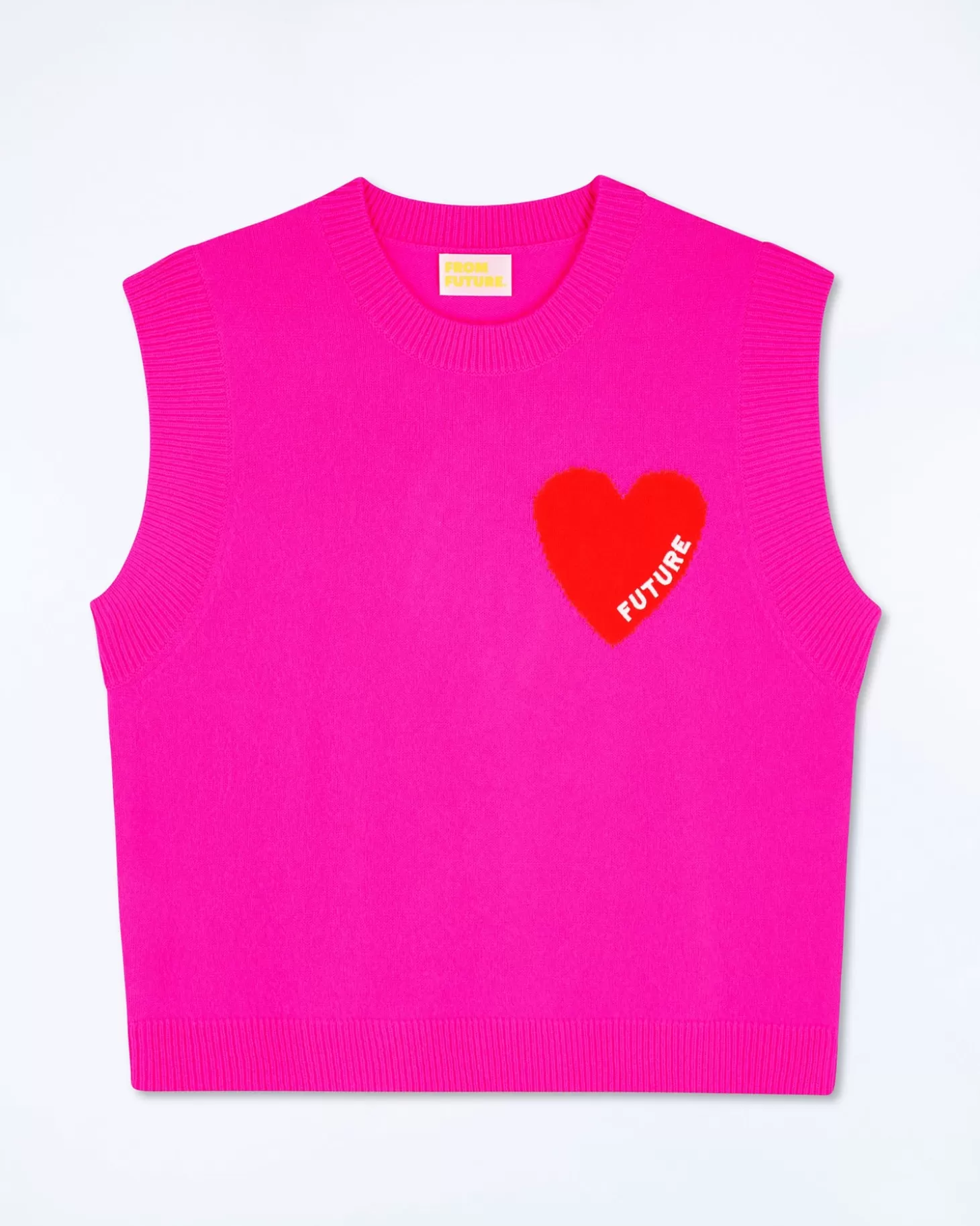 FROM FUTURE Light Heart Sleeveless Sweater Utopic Pink Cheap