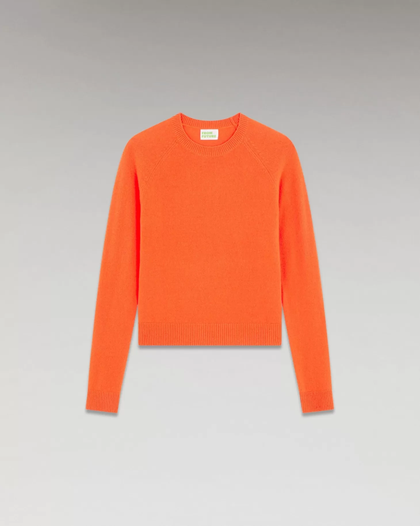 FROM FUTURE Lightweight Crewneck Sweater Orange Disco Online