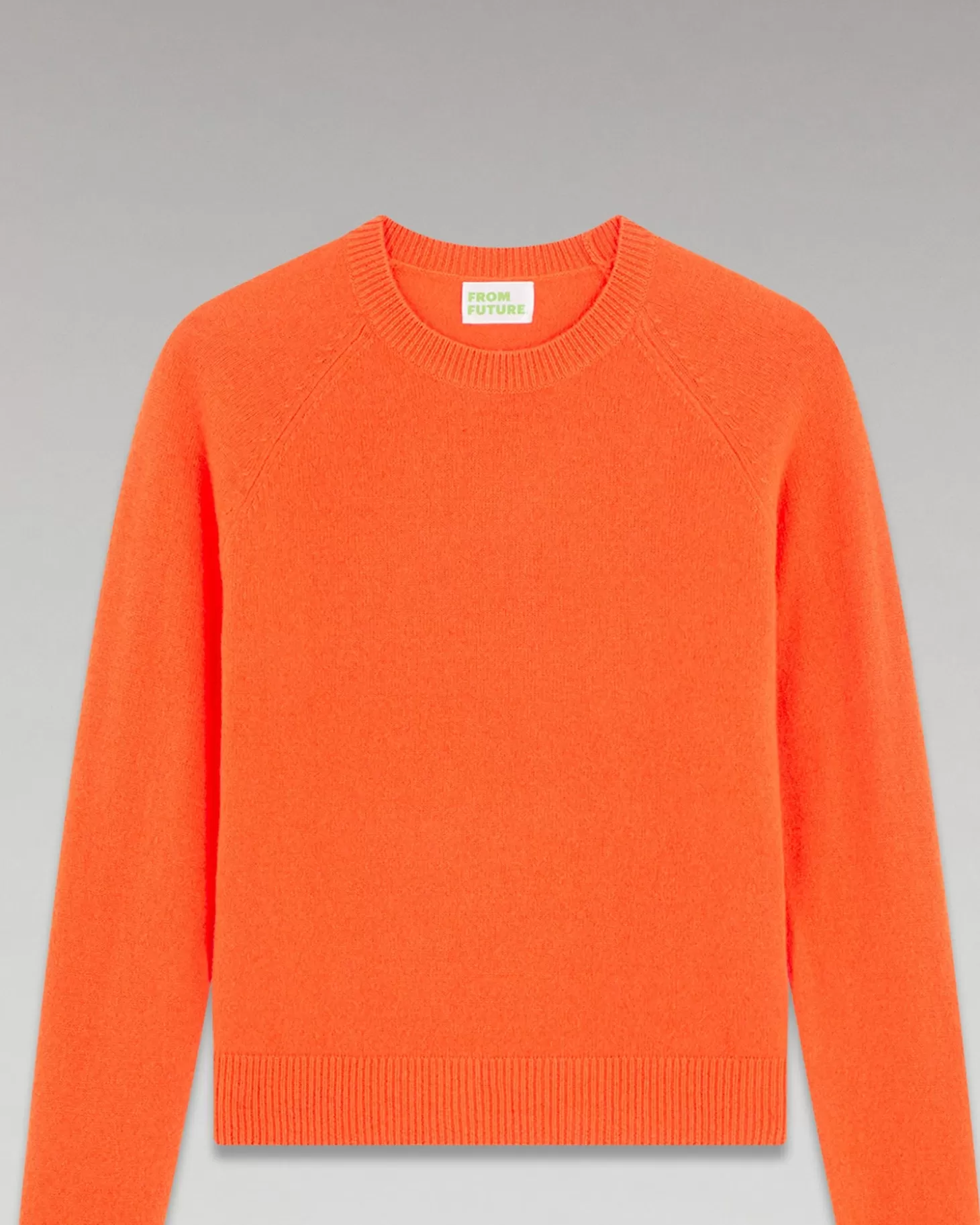 FROM FUTURE Lightweight Crewneck Sweater Orange Disco Online