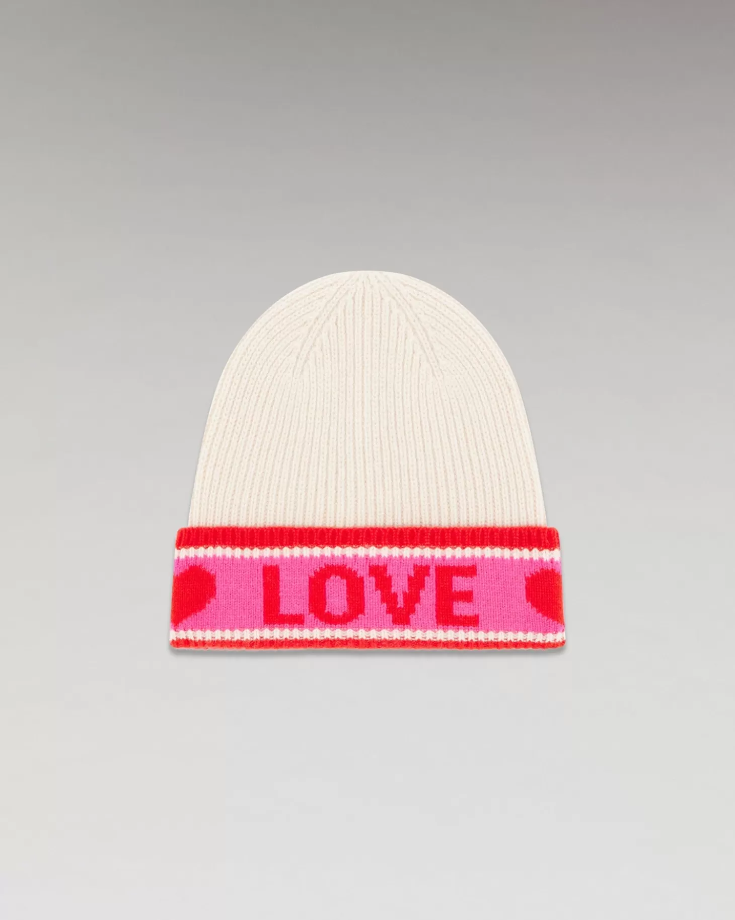 FROM FUTURE Love Cuffed Beanie Sand New