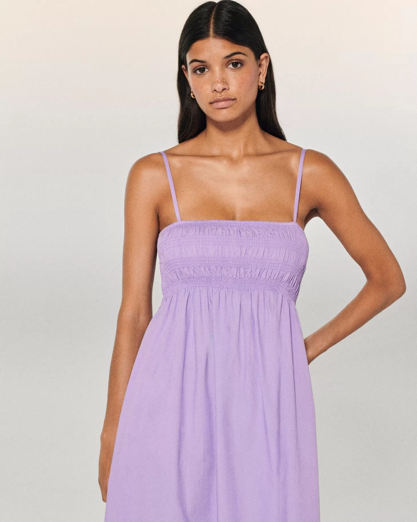 FROM FUTURE Mara Long Strap Dress Lilac Cheap