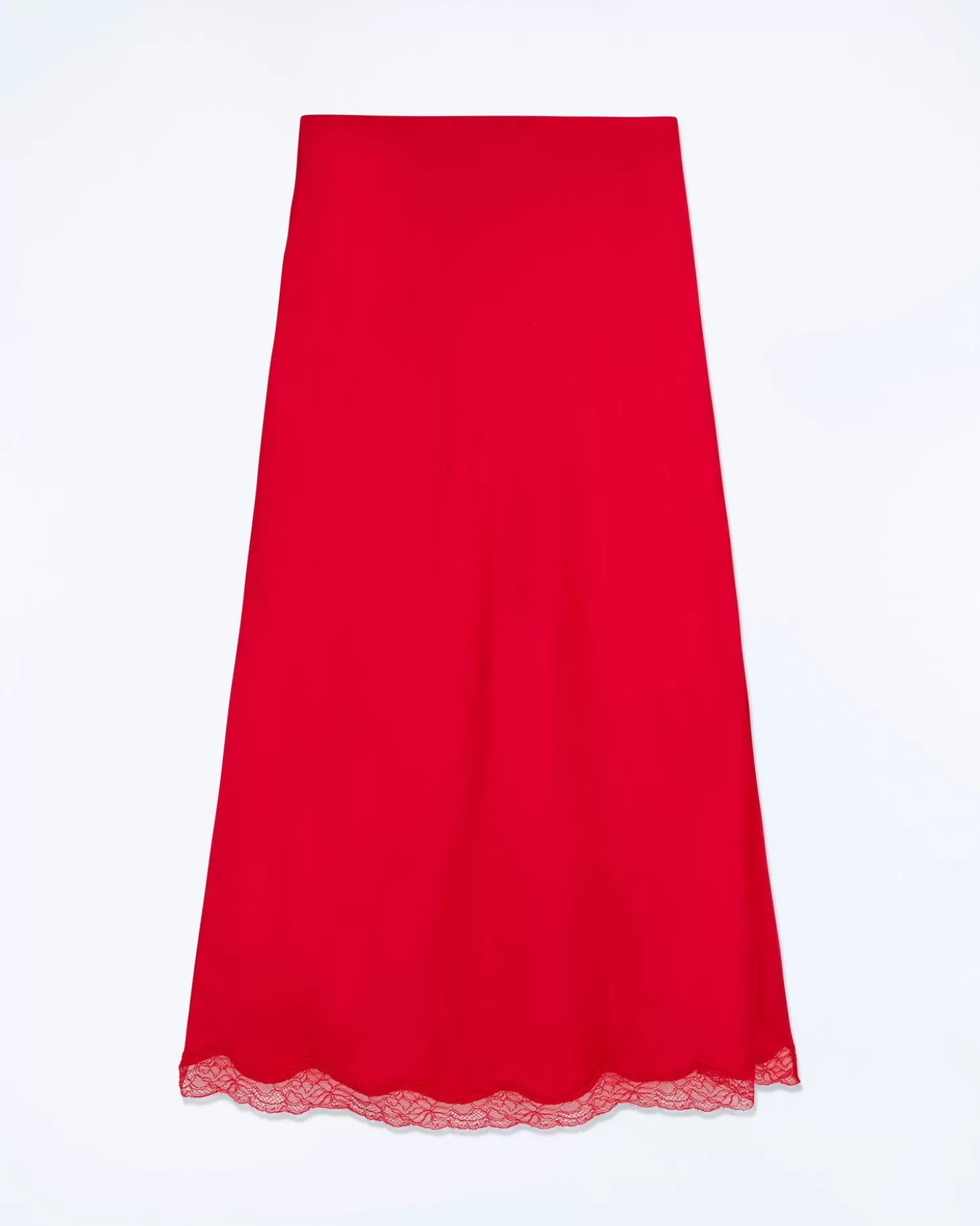 FROM FUTURE Midi Skirt Hot Red Flash Sale