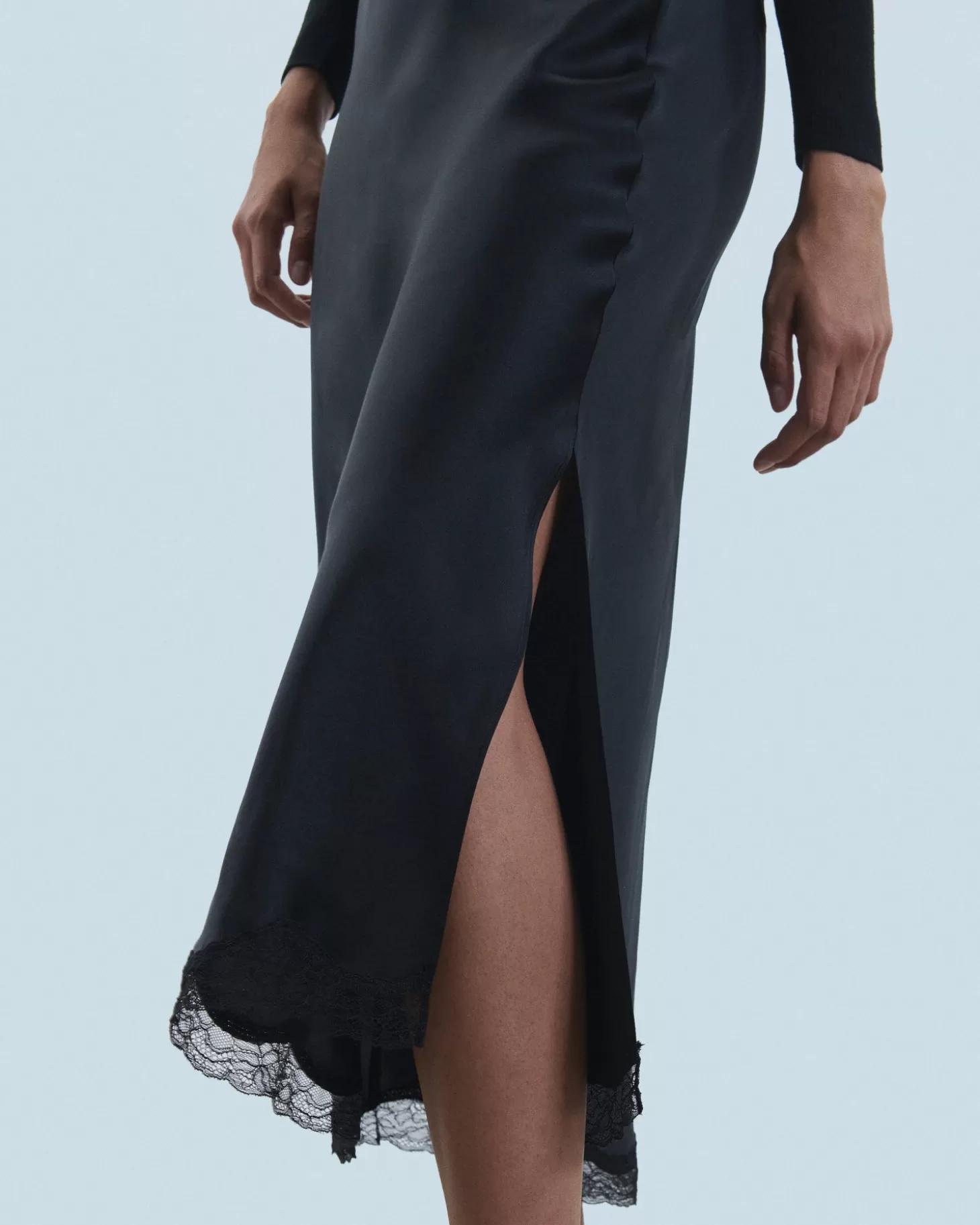 FROM FUTURE Midi Skirt Black Clearance