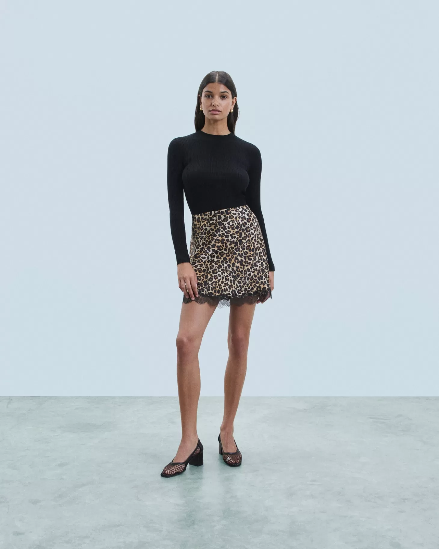 FROM FUTURE Mini Future Skirt Winter Leopard Online