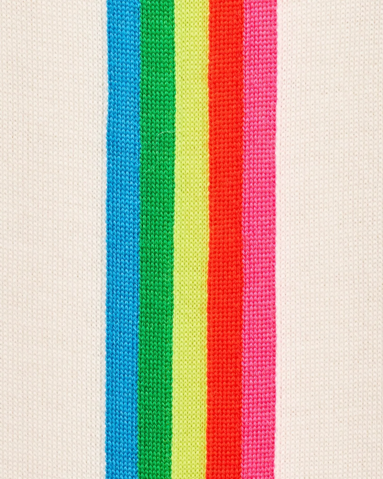 FROM FUTURE Multicolored Stripe Zipped Hoodie Sweater White Shop