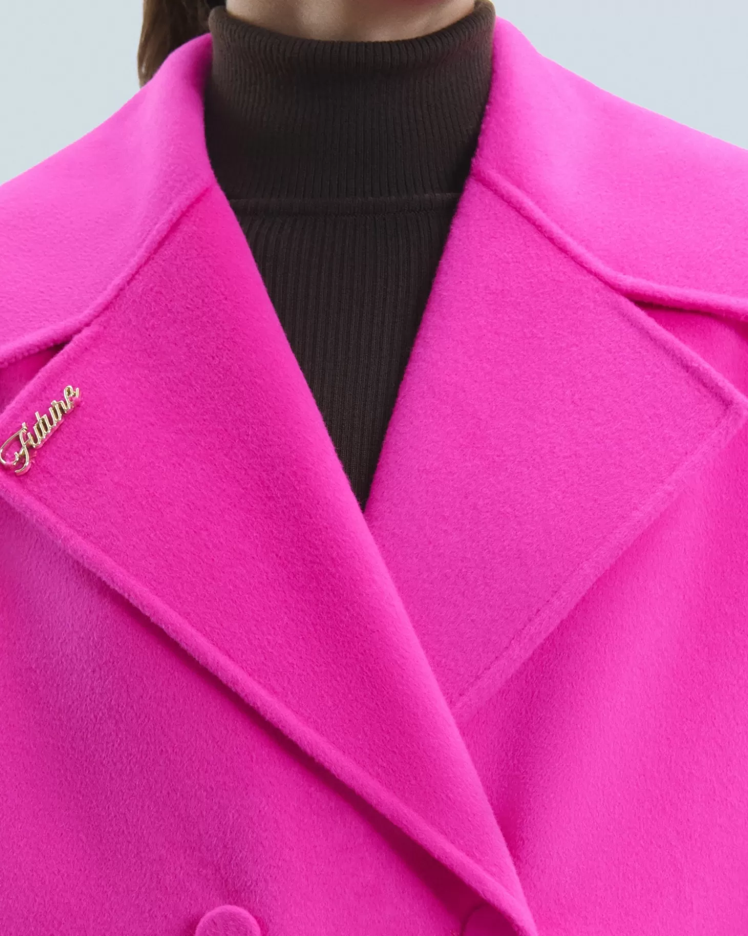 FROM FUTURE Outerwear Double-Breasted Coat Utopic Pink Online