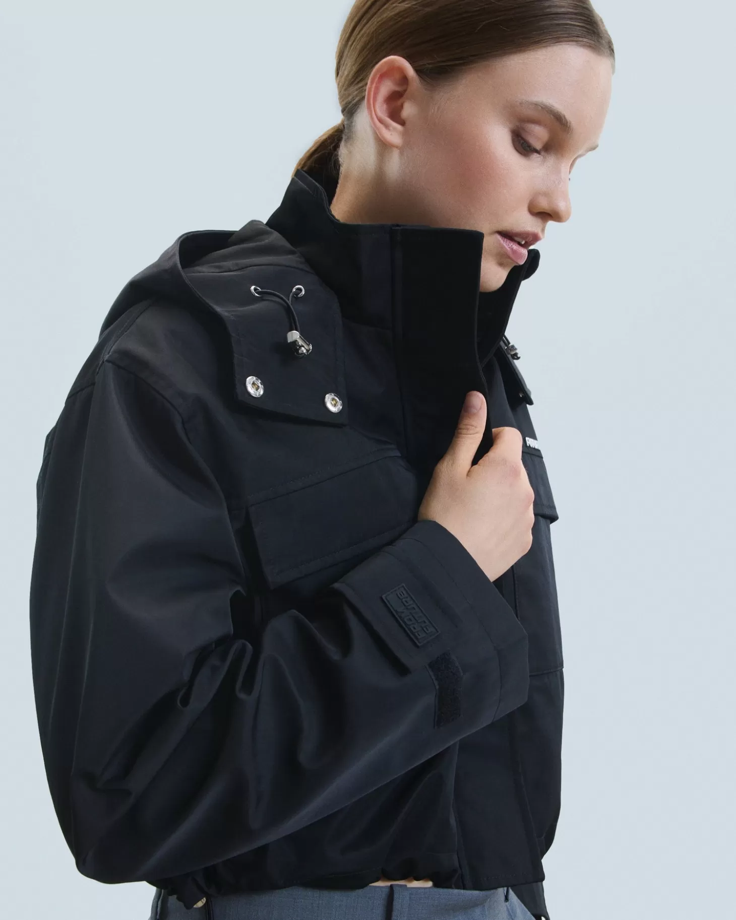 FROM FUTURE Outerwear Jacket Black Outlet