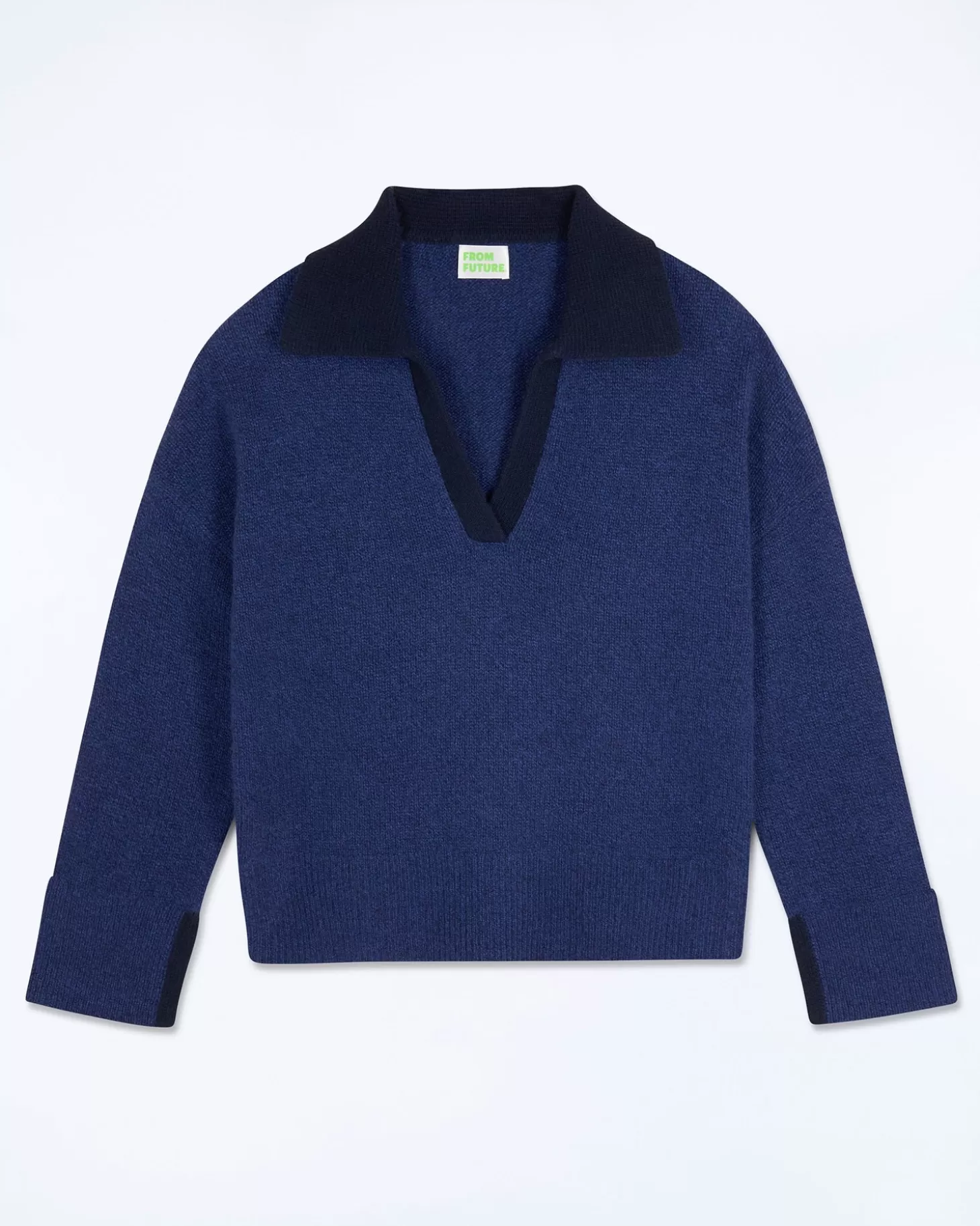 FROM FUTURE Polo Neck Sweater Dark Blue Shop