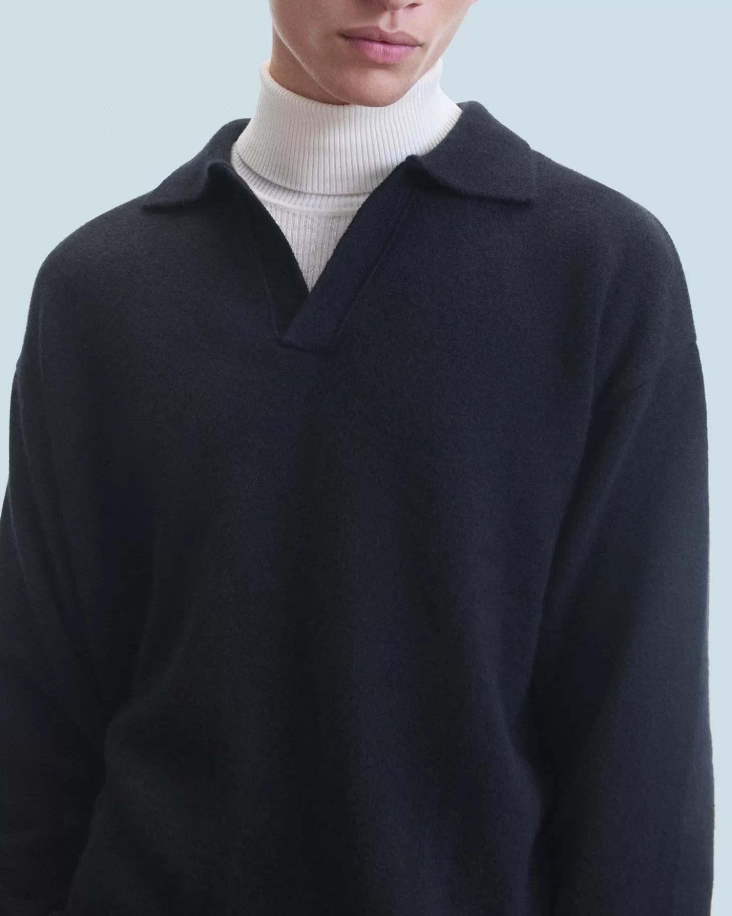 FROM FUTURE Polo Neck Sweater Black Best