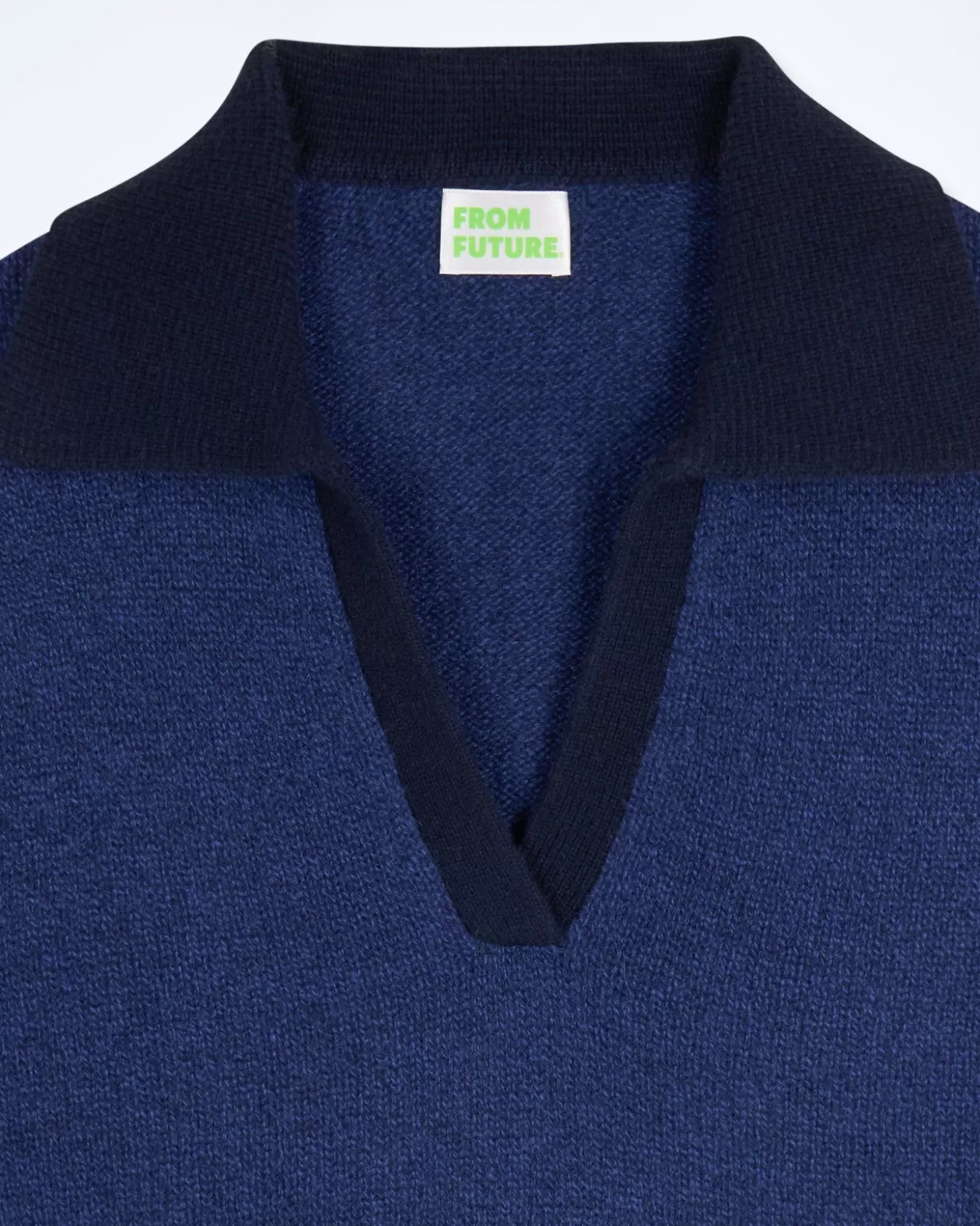 FROM FUTURE Polo Neck Sweater Dark Blue Shop