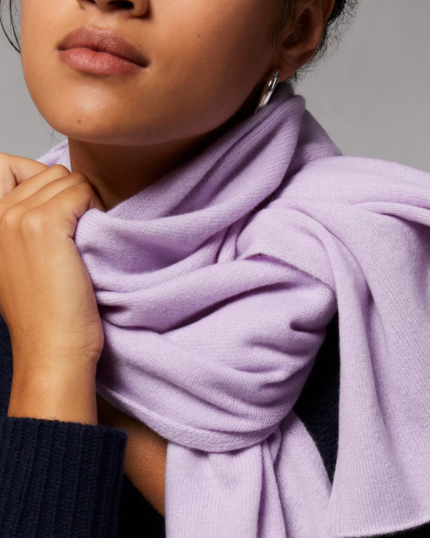 FROM FUTURE Regular Basic Scarf Sweet Lilac Outlet