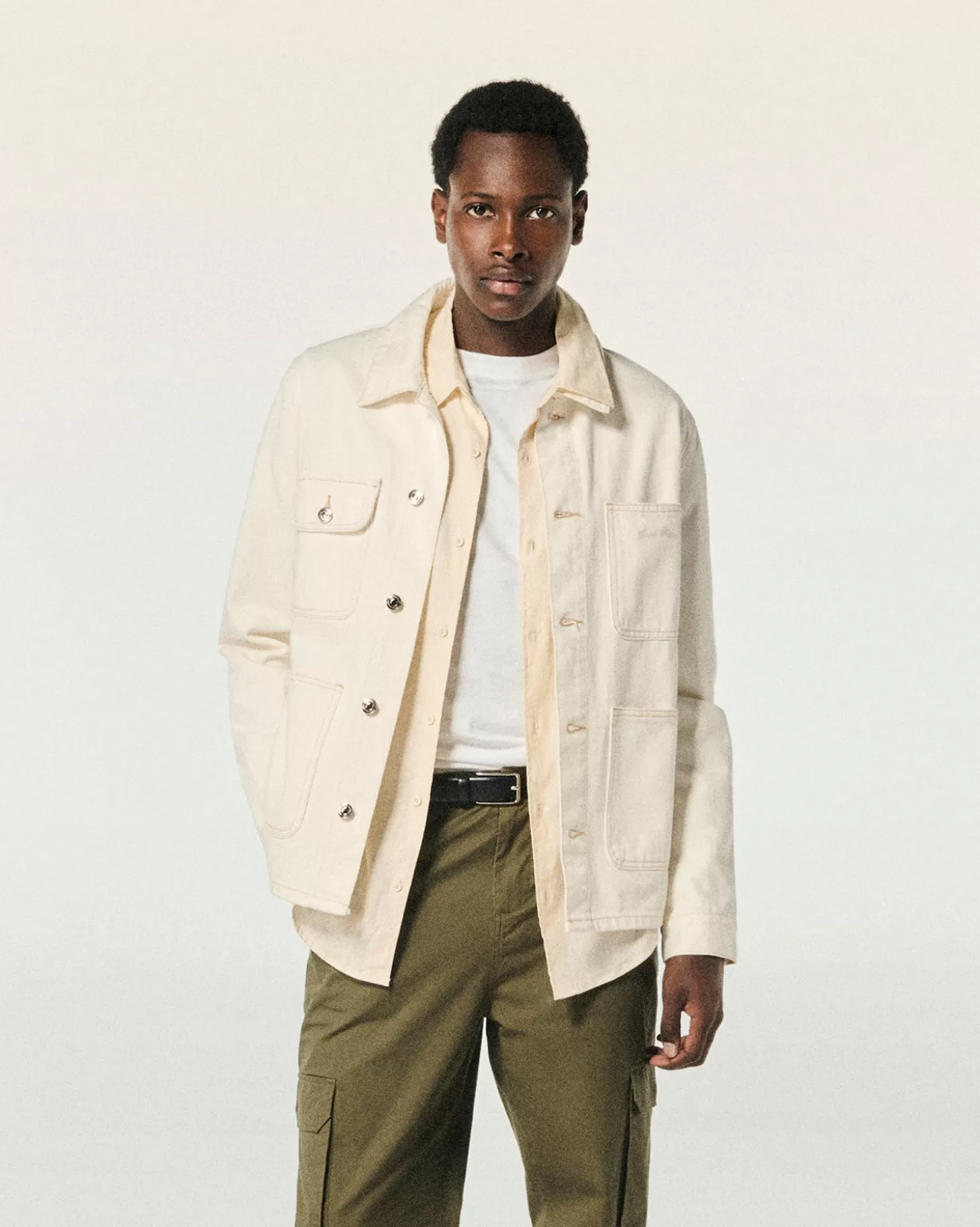 FROM FUTURE Regular Jacket White Flash Sale