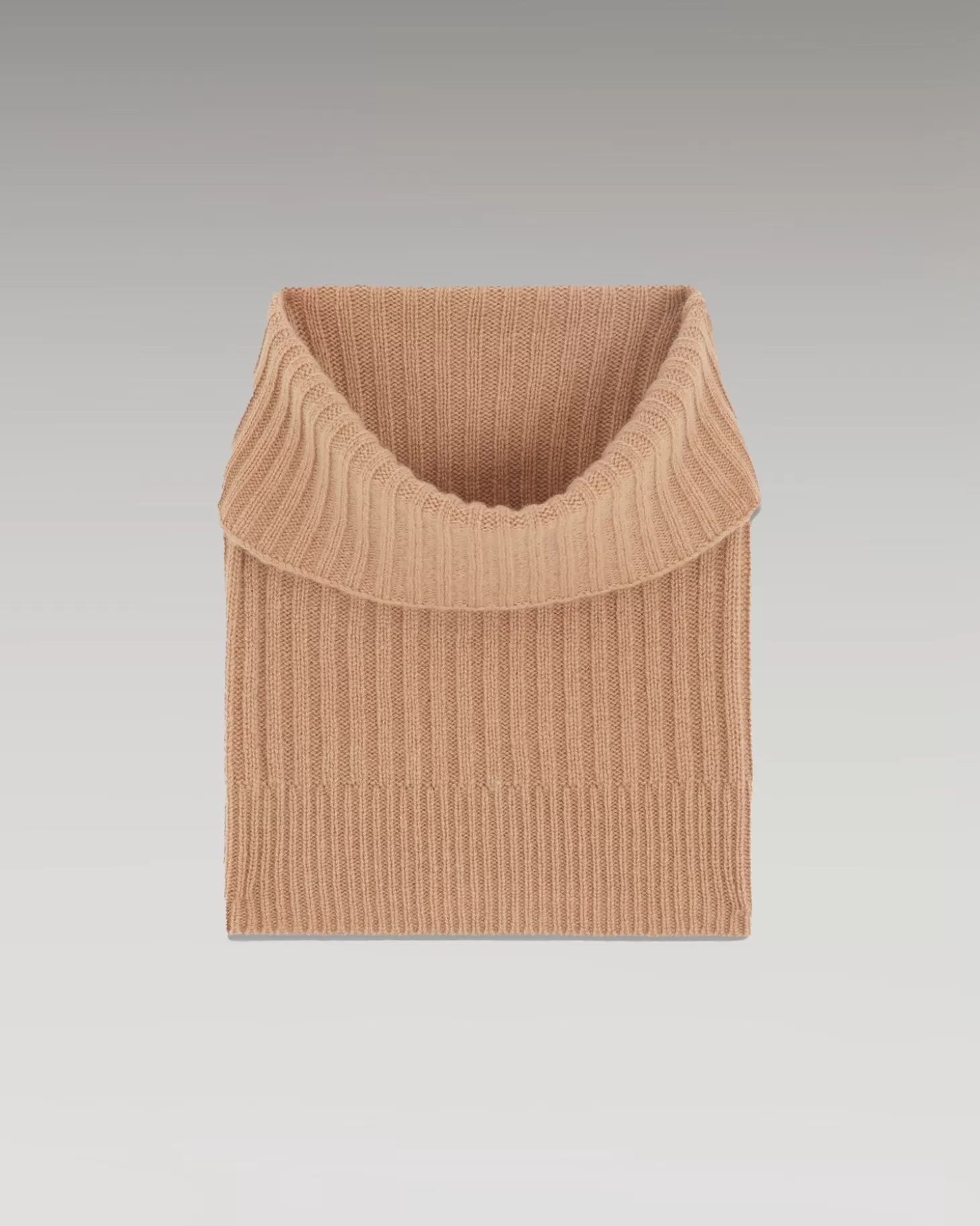 FROM FUTURE Regular Ribbed Collar Camel New