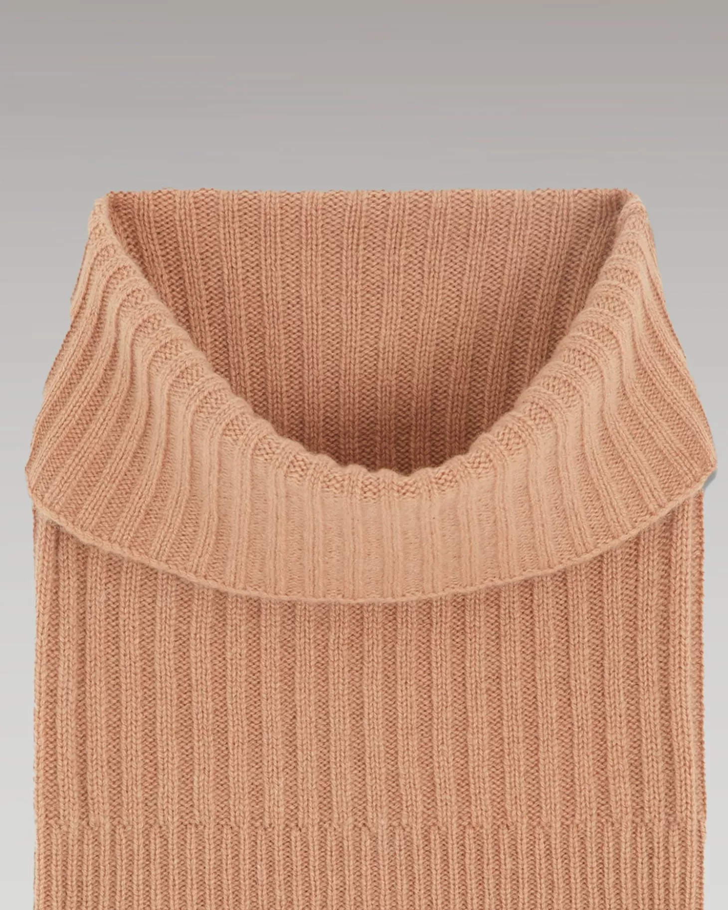 FROM FUTURE Regular Ribbed Collar Camel New