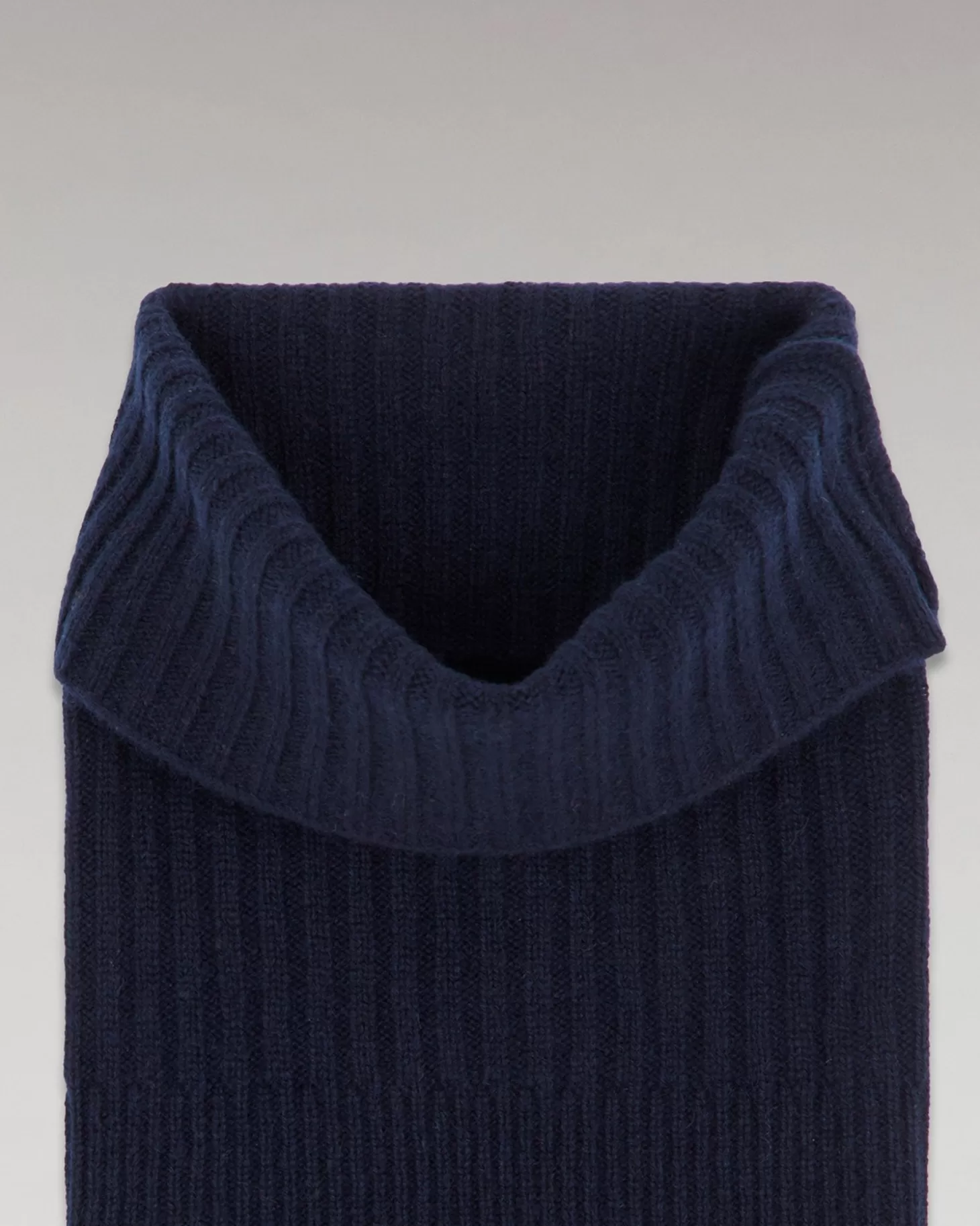 FROM FUTURE Regular Ribbed Collar Navy Cheap