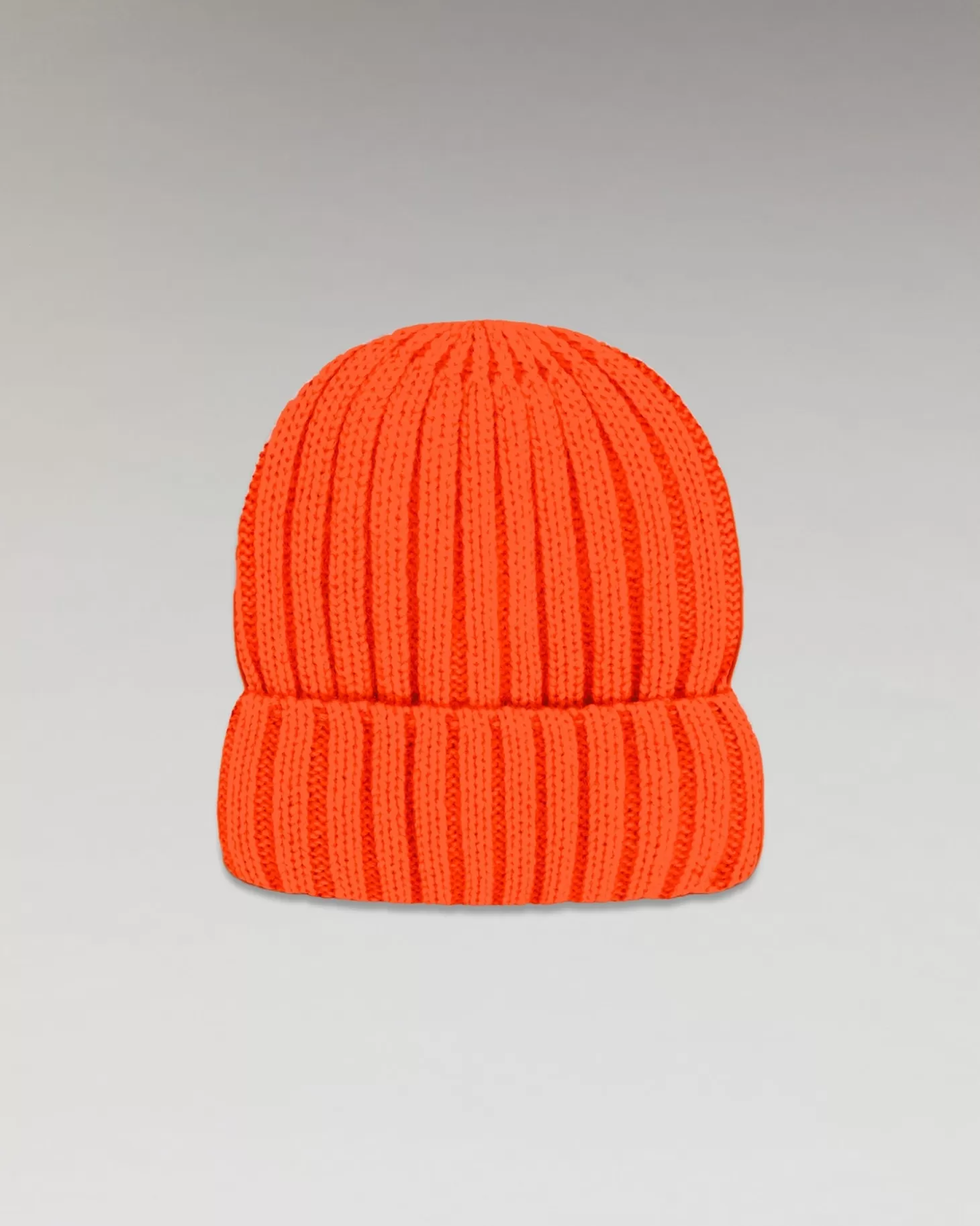 FROM FUTURE Ribbed Cuffed Beanie Orange Disco New