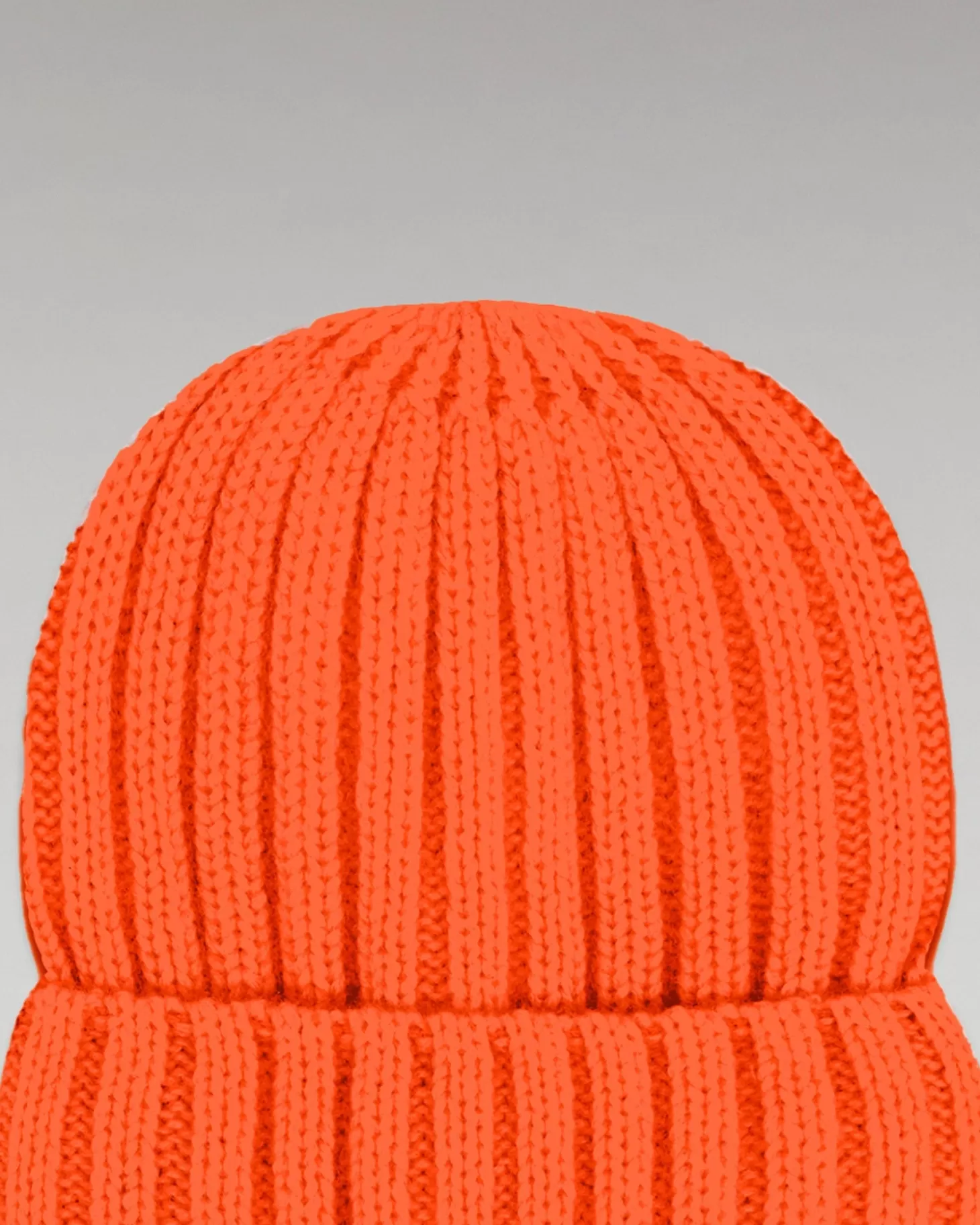 FROM FUTURE Ribbed Cuffed Beanie Orange Disco New