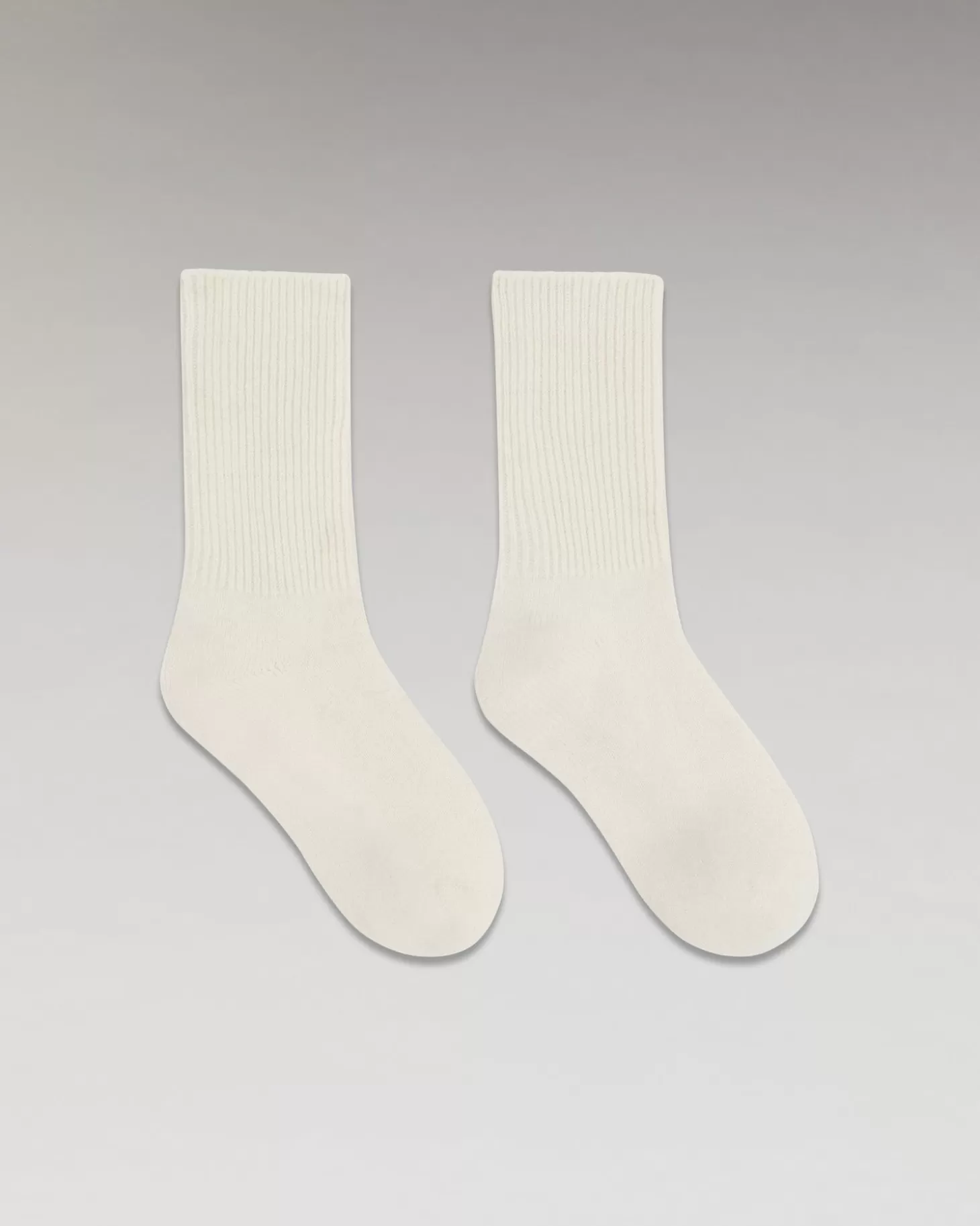 FROM FUTURE Ribbed Mid-High Socks White Sale