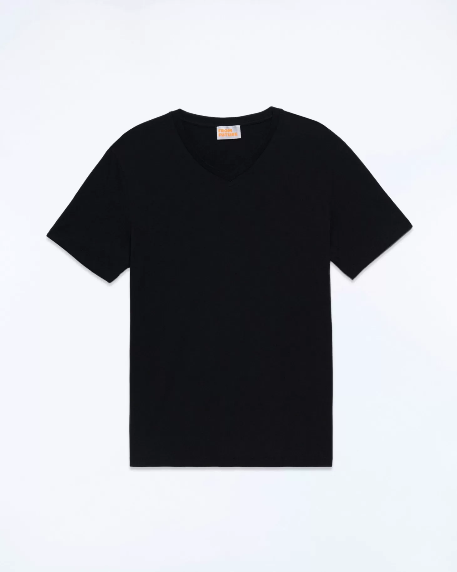 FROM FUTURE Short Sleeve V-Neck T-shirt Black Store