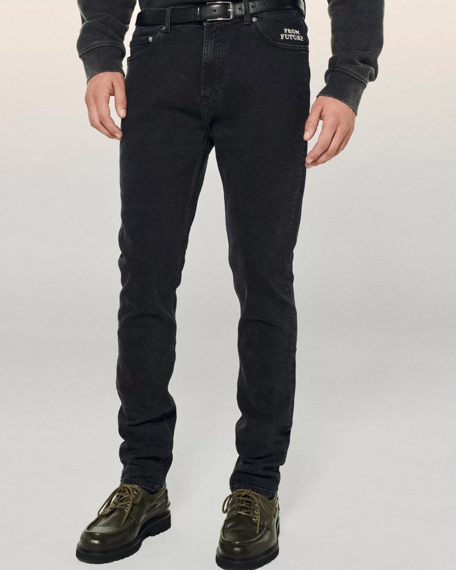 FROM FUTURE Skinny John Jeans Washed Black Best Sale