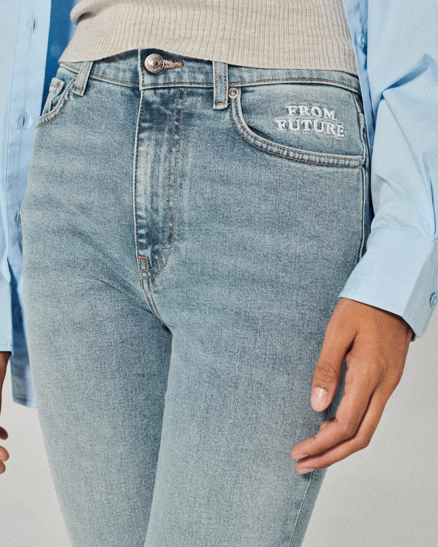 FROM FUTURE Slim Fit JOHNNY Jeans Light Blue Best Sale