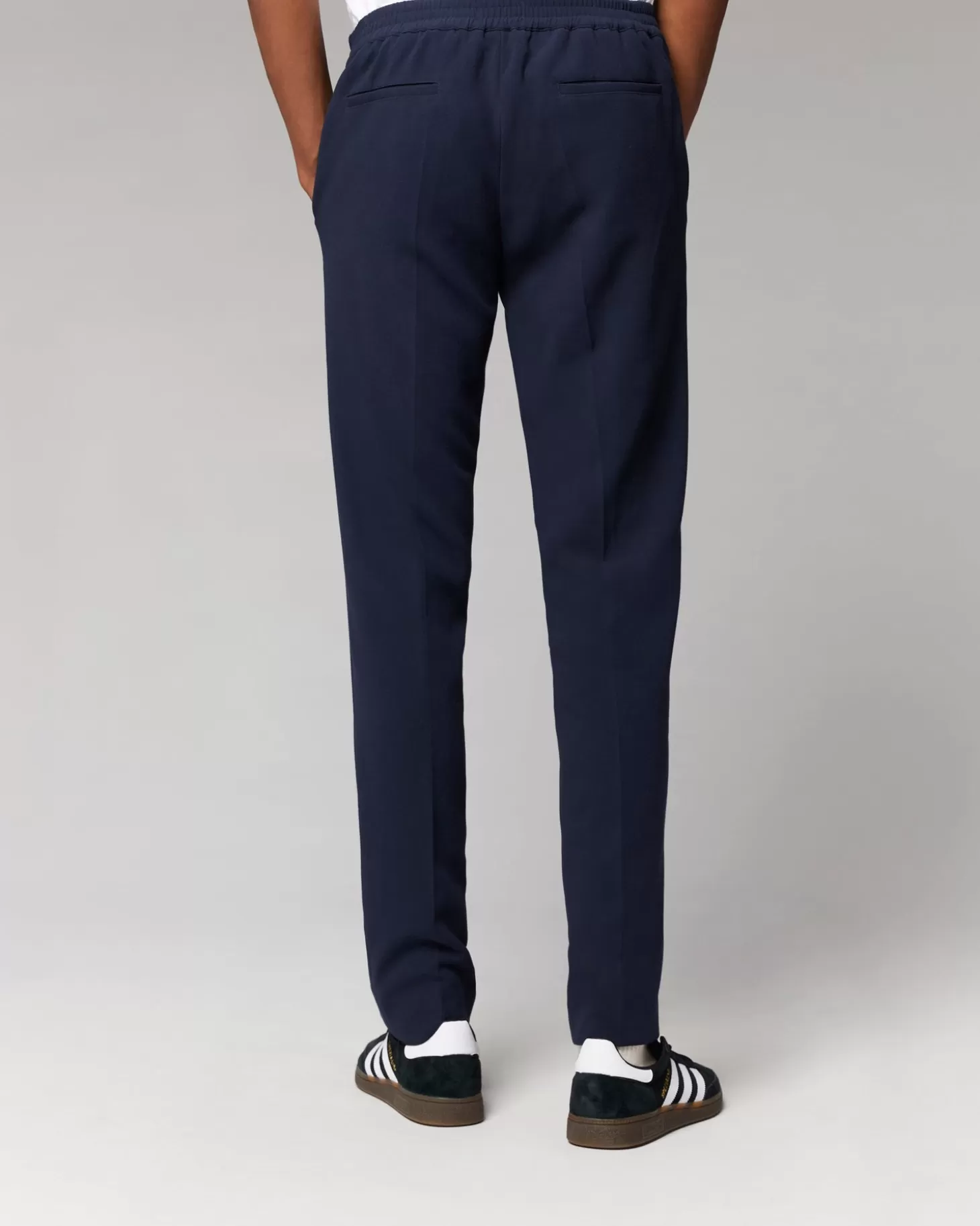 FROM FUTURE Straight Casual Pants Navy Shop