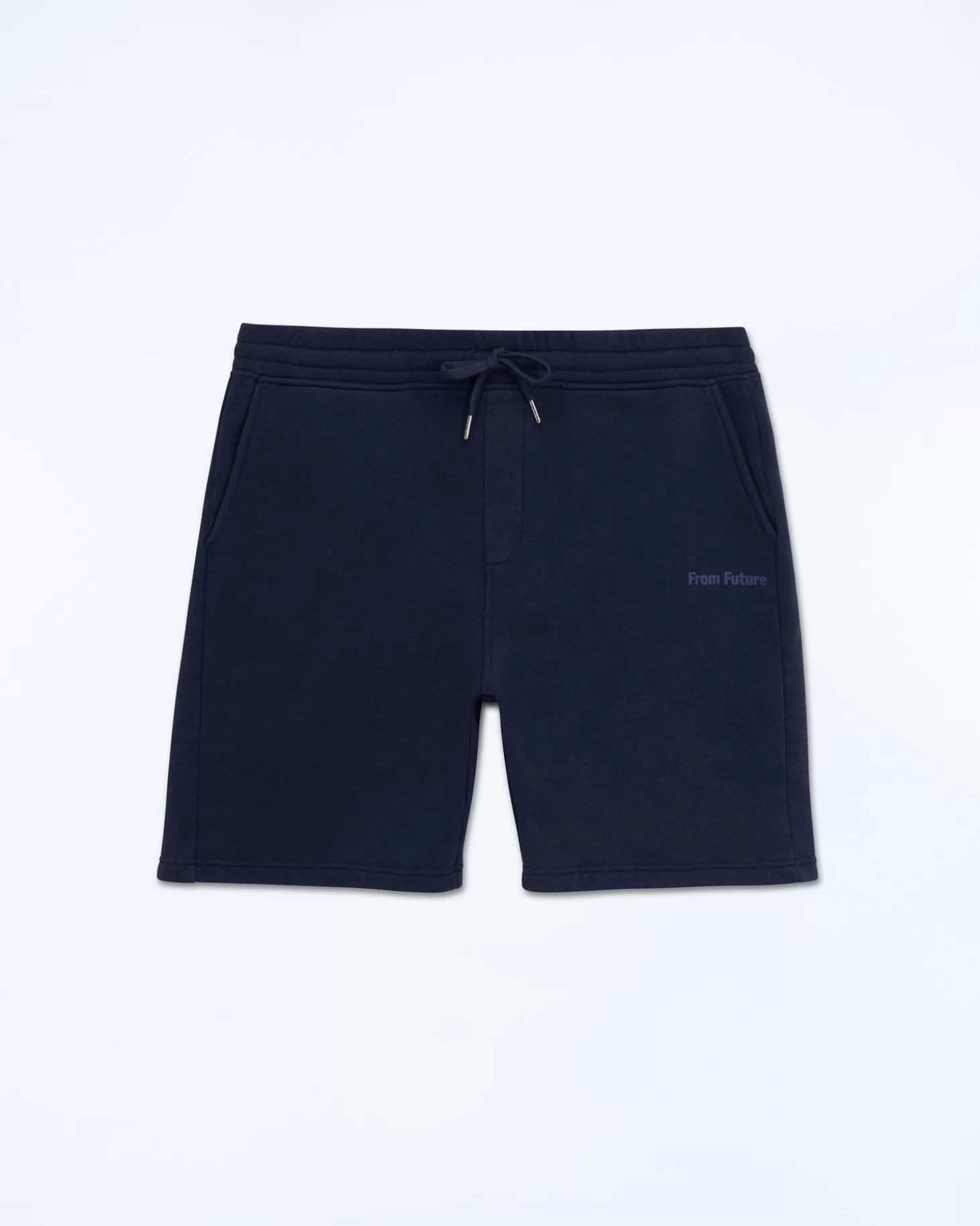 FROM FUTURE Straight Shorts Washed Navy Cheap