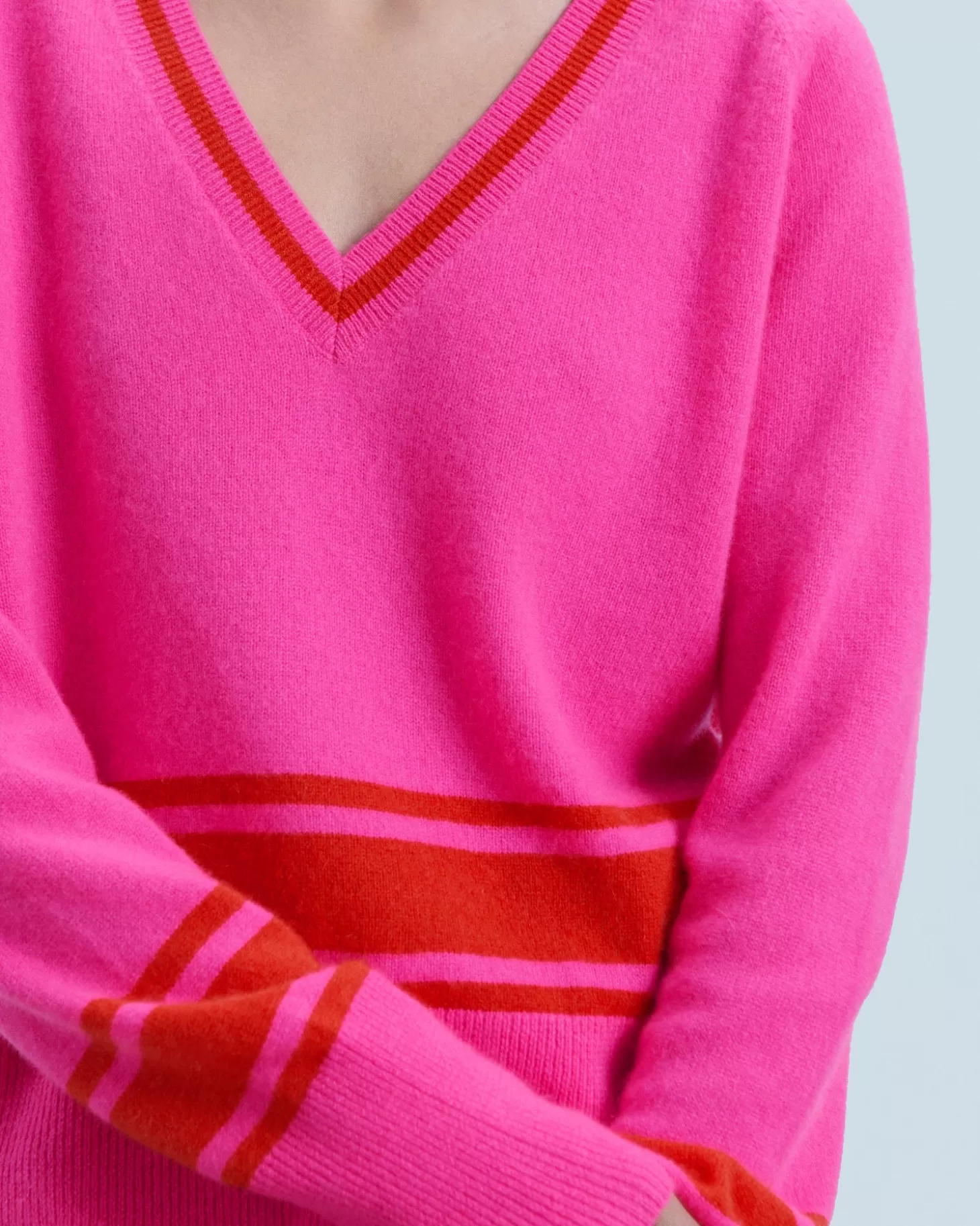 FROM FUTURE V-Neck Sweater Utopic Pink Discount