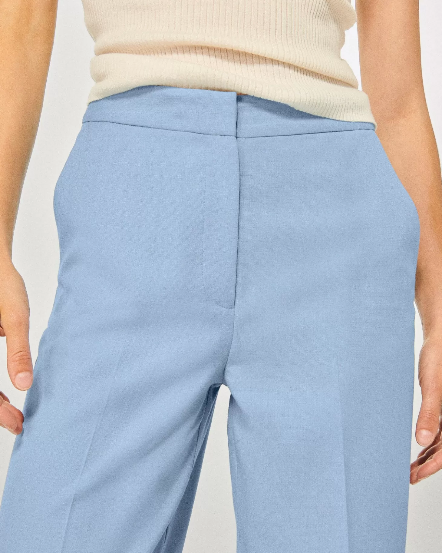 FROM FUTURE Wide Leg Pants Baby Blue Best Sale