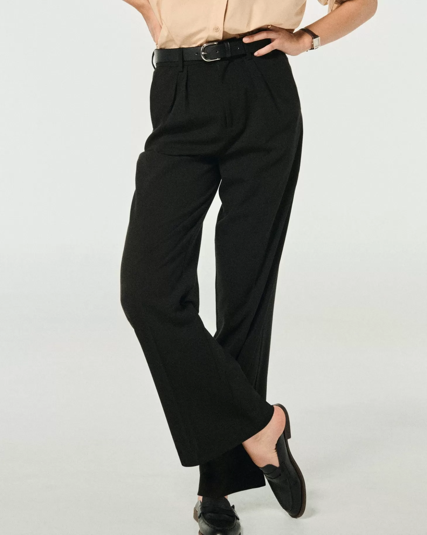 FROM FUTURE Wide Leg Pants Black Sale