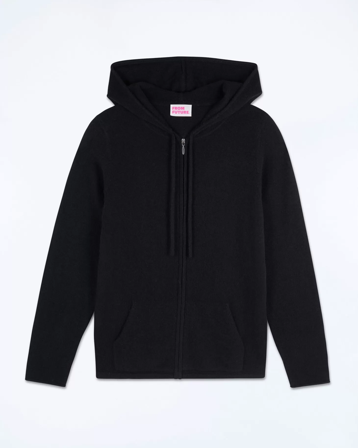 FROM FUTURE Zipped Hoodie Sweater Black Clearance